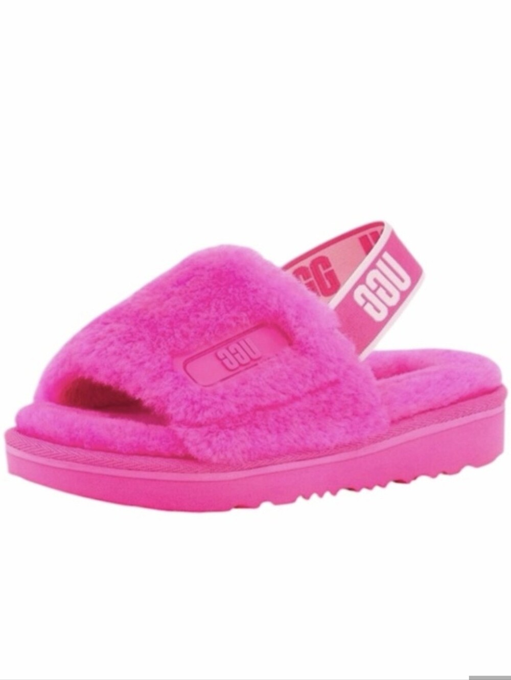 UGG Kids Hot Pink Disco Slides Size 5